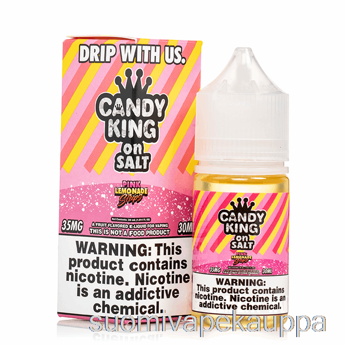 Vape Netistä Vaaleanpunaiset Limonadinauhat - Candy King Salts - 30ml 35mg